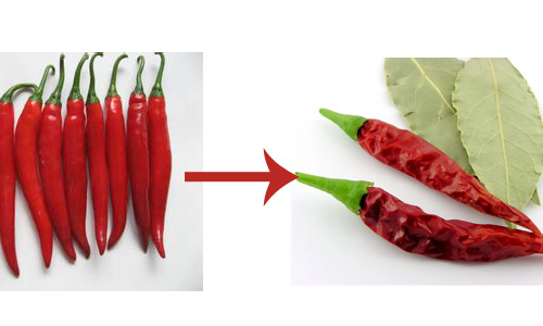 How do you dry chili peppers?