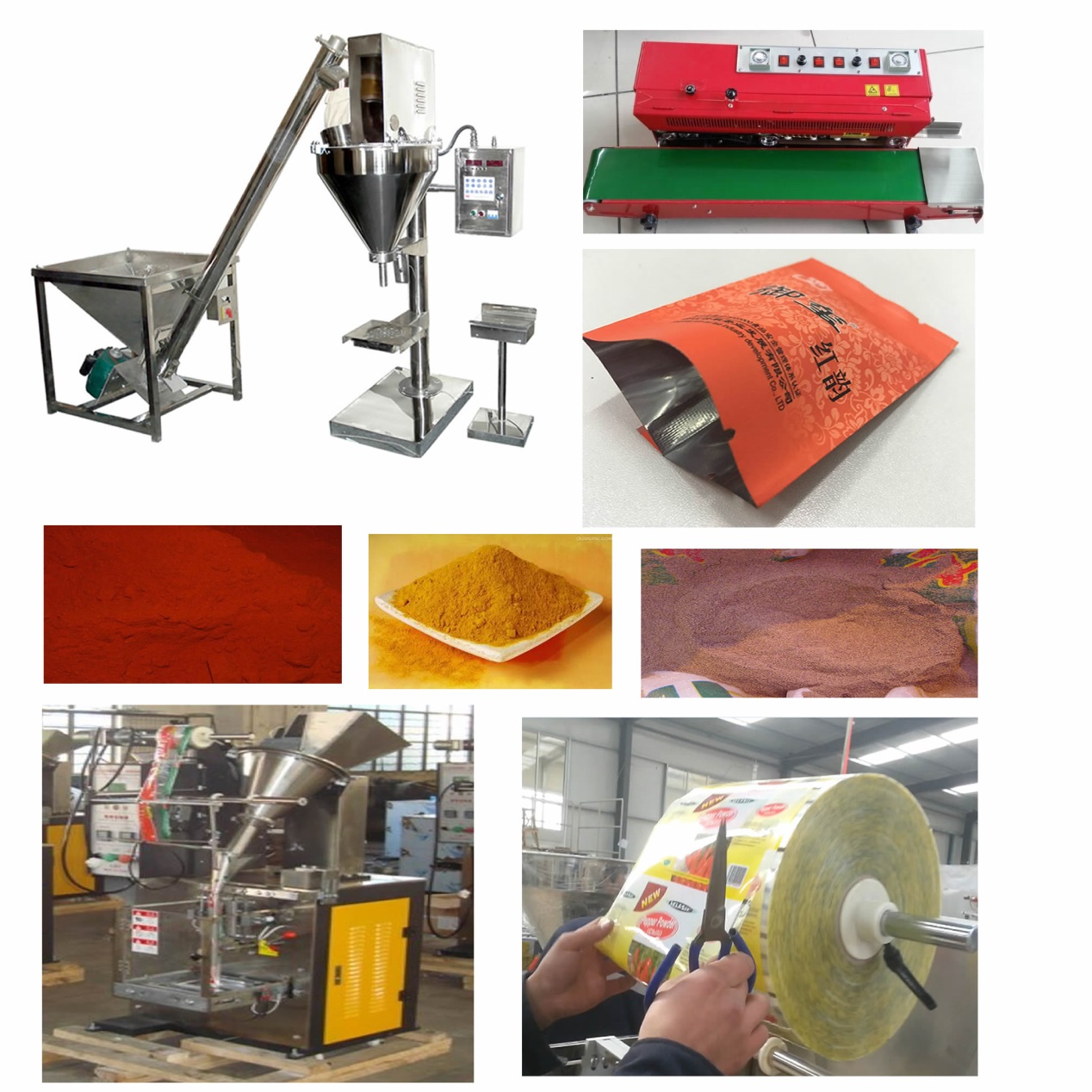 Two Type Chili Powder Packing Machine and Bags
